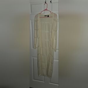 Moda International Ivory Knit Long Cardigan